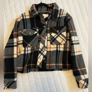 Thread & Supply cropped flannel jacket. Size S